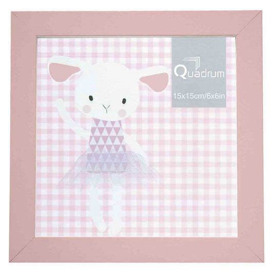 SET PORTARRETRATO INFANTIL 6X6 TREA ROSA 3 PZS 17.5X2X17CM