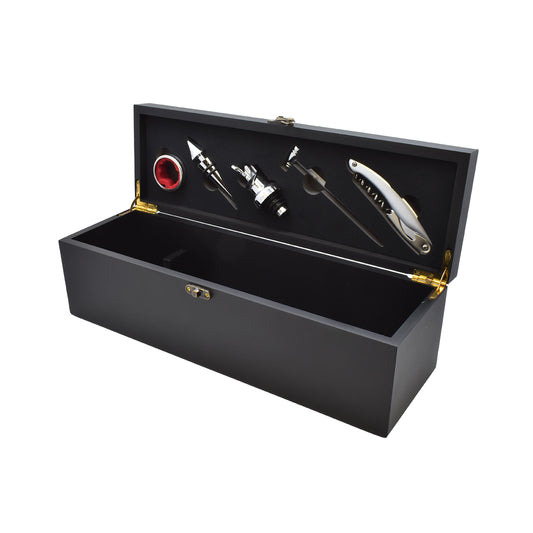 SET DE BAR MADERA CONQUES NEGRO 5 PZS 12.5X37.4X12.5CM