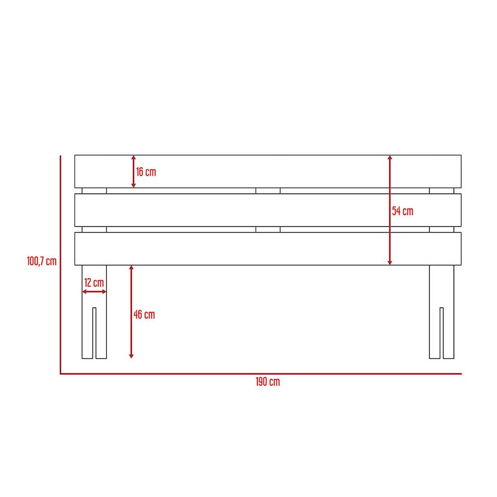 CABECERA AREDHEL MIEL KS 190X3X100.7CM