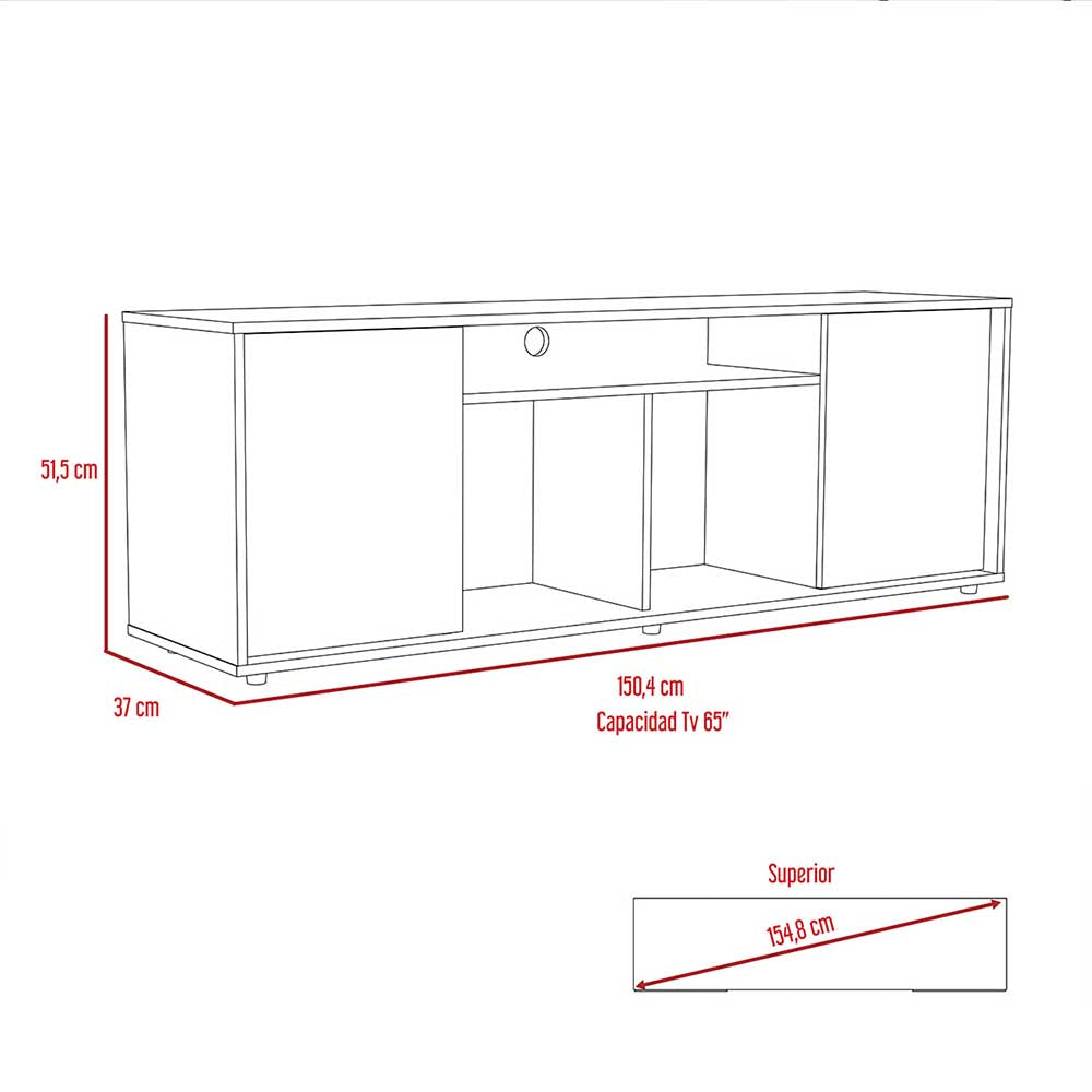 MUEBLE TV WIELAND NATURAL 150.4X37X51.5CM