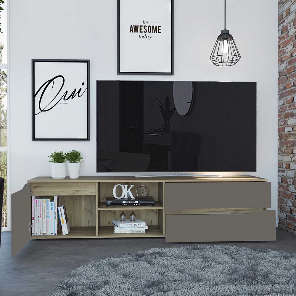 MUEBLE TV PAN TAUPE 180X45X45CM