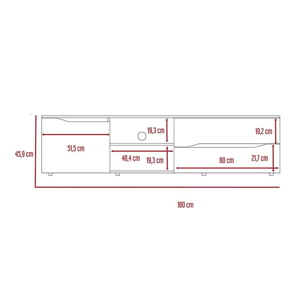 MUEBLE TV PAN TAUPE 180X45X45CM