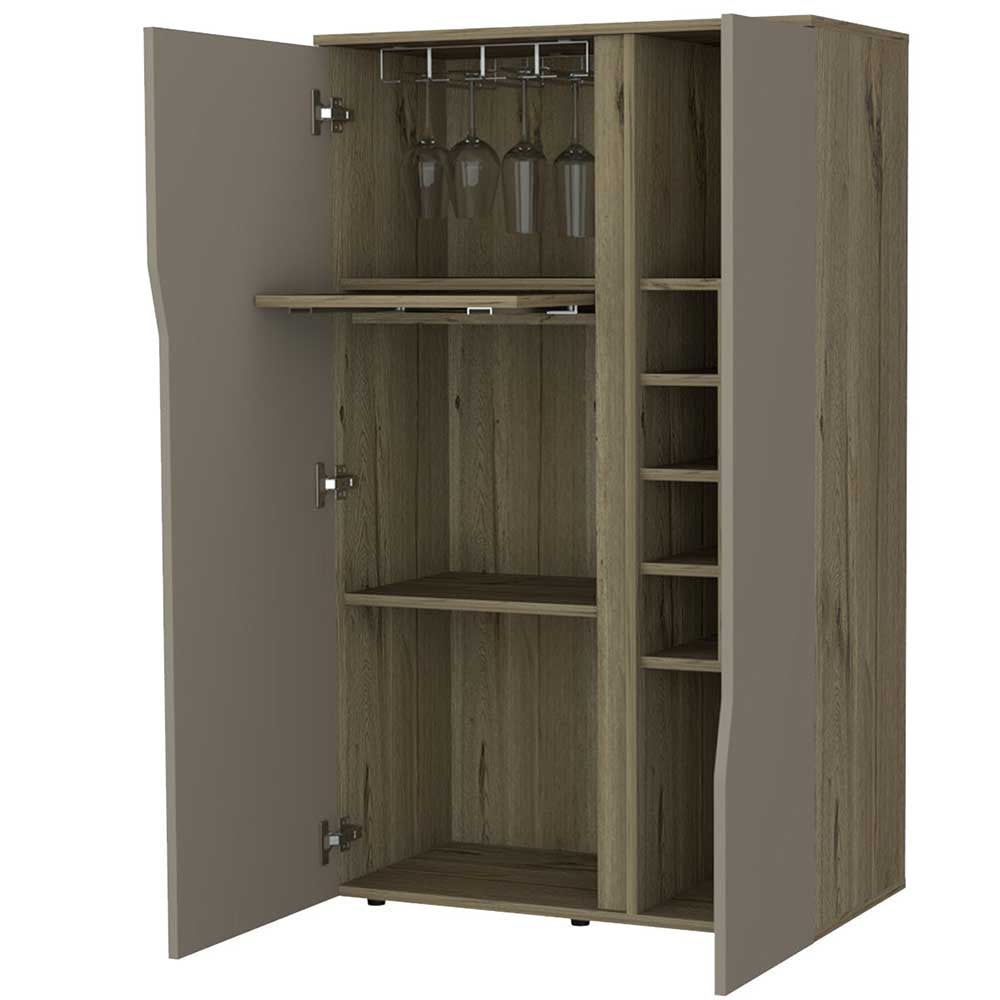 MUEBLE BAR PAN TAUPE 74X39.5X124CM