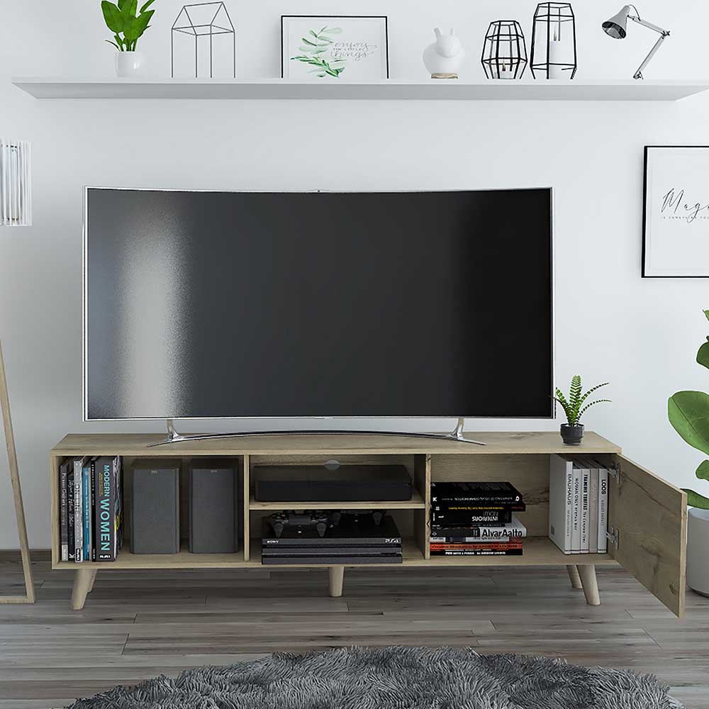 MUEBLE TV ALBERICH NATURAL 180X35X52.5CM