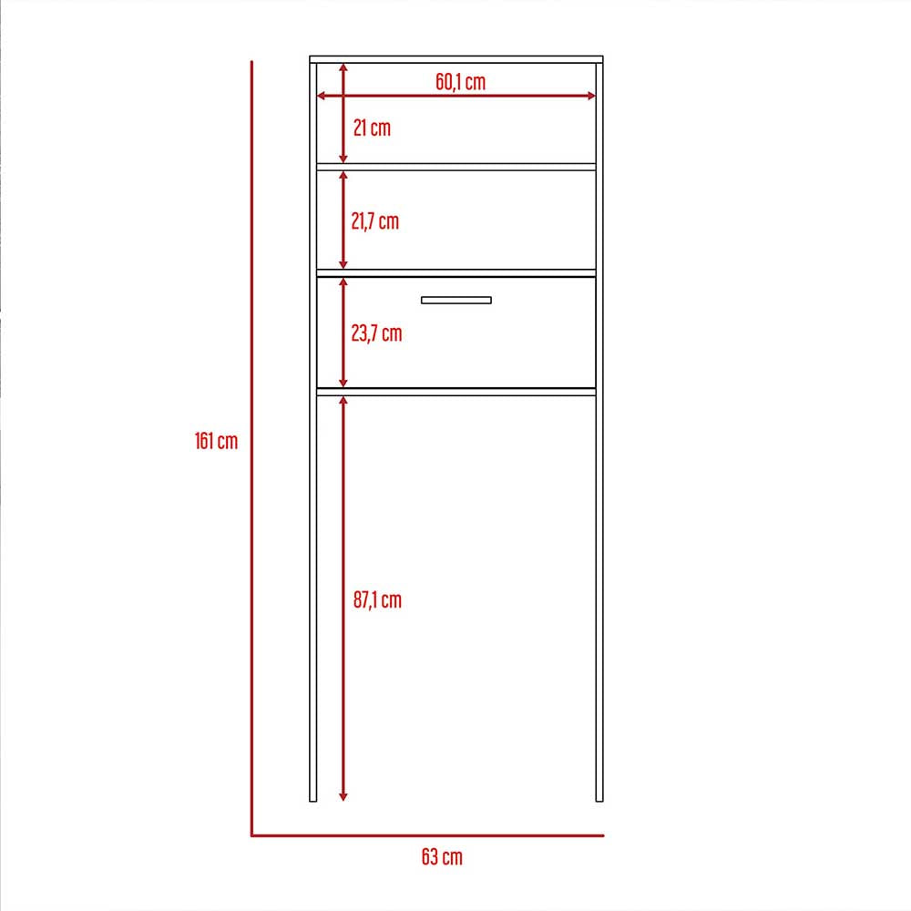 GABINETE BAÑO KANA CHOCOLATE 63.1X25X161CM