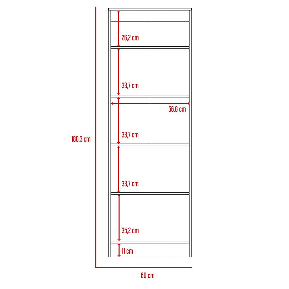 ALACENA COCINA THINGOL BLANCA 60X30.2X180CM