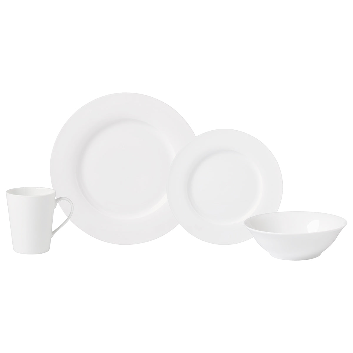 VAJILLA PORCELANA ASDIS BLANCO 16 PZS