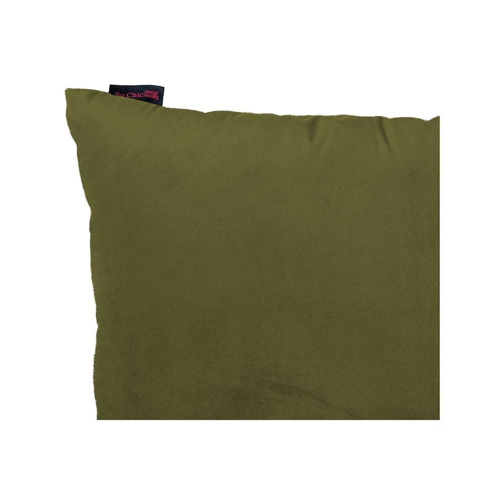 SET COJIN CUADRADO PARISA VERDE OLIVO 2 PZS 50X50X18CM