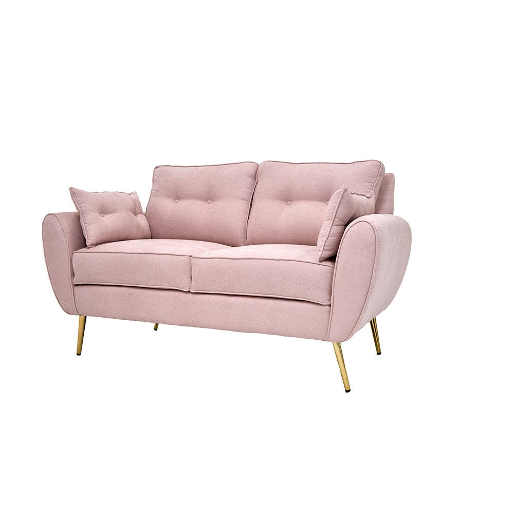 SOFA TIANA ROSA Y DORADO