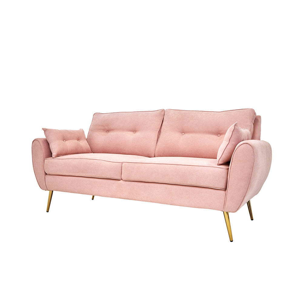 SOFA TIANA ROSA Y DORADO