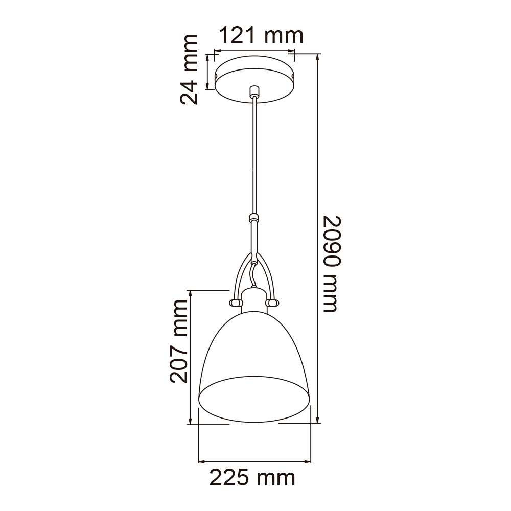 COLGANTE 22.5CM ARIADNE CROMADO E27