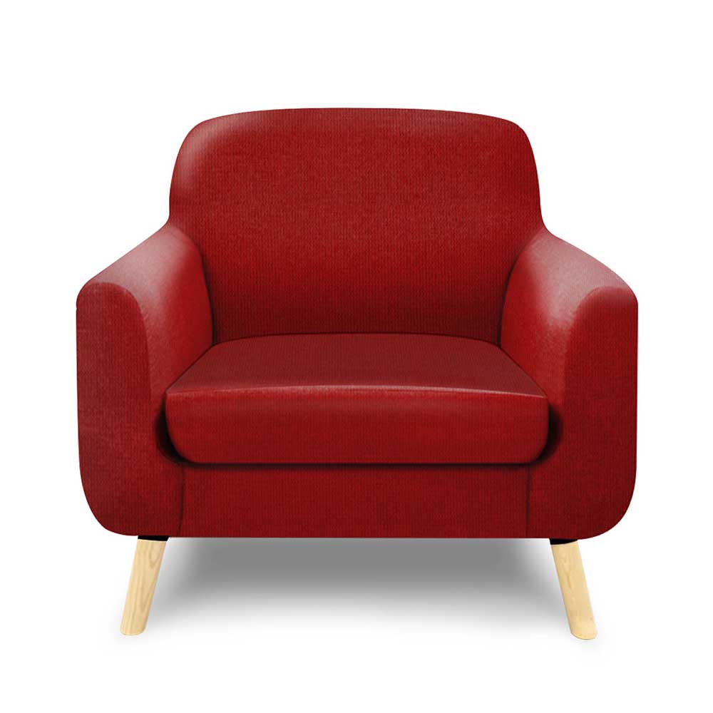 SILLON MELUSINA ROJO 1 PLAZA 90X75X85CM