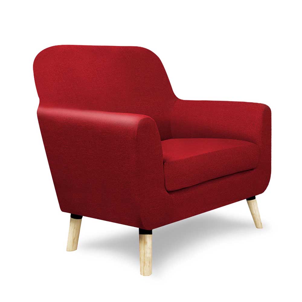 SILLON MELUSINA ROJO 1 PLAZA 90X75X85CM