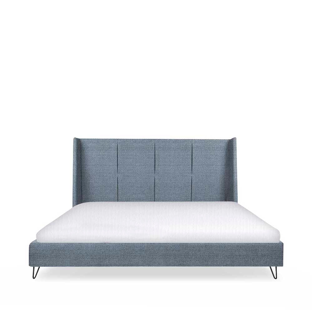 CAMA Y CABECERA CELESTE AZUL