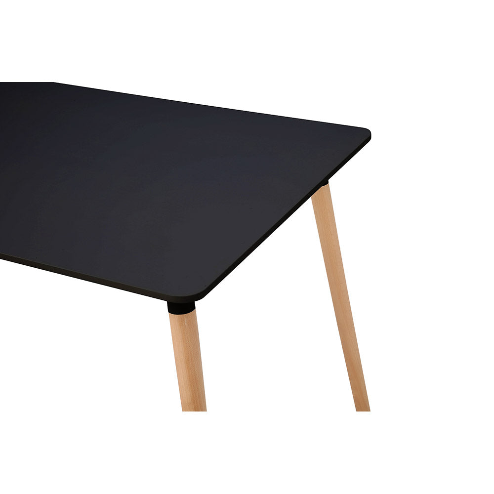 MESA COMEDOR ABAGIZAL NEGRO 120X80X75CM