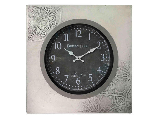 RELOJ PARED GOMERA GRIS 1 PZA 48X48X6CM