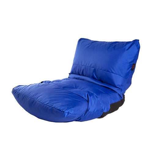 PUFF RESPALDO ORFEO AZUL REY IMPERMEABLE 90X65X65CM