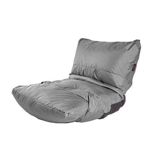 PUFF RESPALDO ORFEO GRIS IMPERMEABLE 90X65X65CM