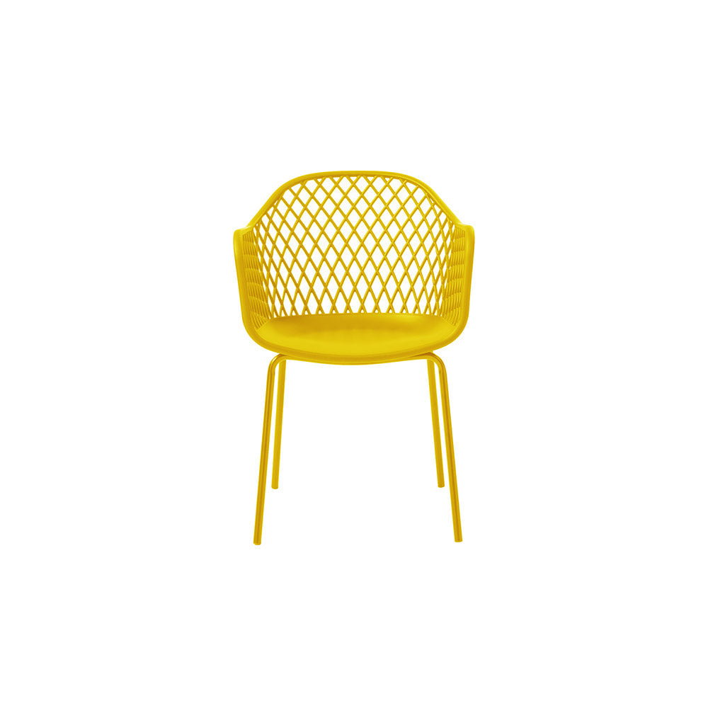 SILLA EXTERIOR APILABLE ALBANIA AMARILLO 62X45X85CM