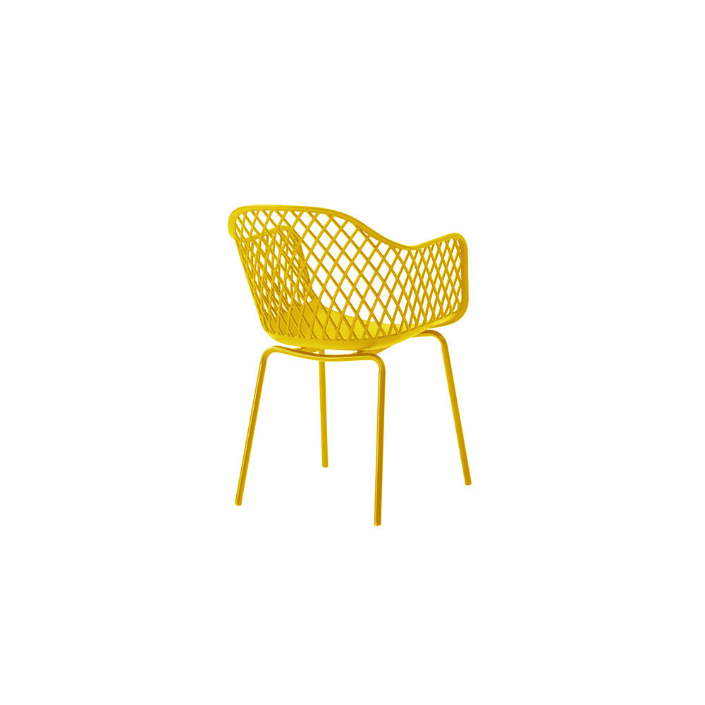 SILLA EXTERIOR APILABLE ALBANIA AMARILLO 62X45X85CM