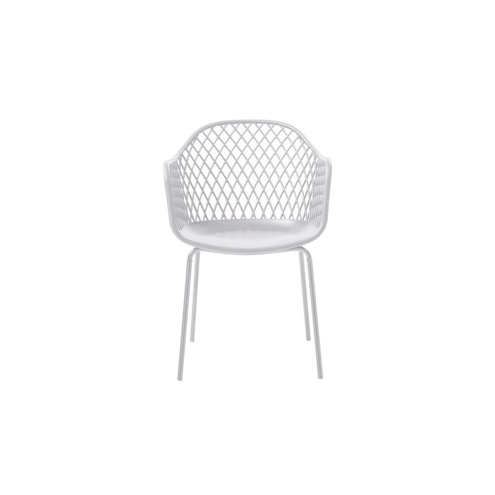 SILLA EXTERIOR APILABLE ALBANIA BLANCO 62X45X85CM