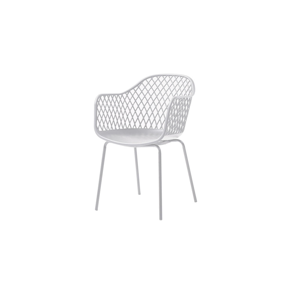 SILLA EXTERIOR APILABLE ALBANIA BLANCO 62X45X85CM