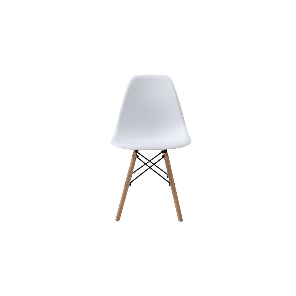 SET SILLA 4 PZAS REPLICA EAMES ORVAR BLANCO 50X41X82CM