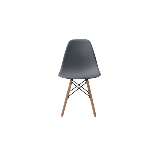 SET SILLA 4 PZAS REPLICA EAMES ORVAR GRIS 50X41X82CM