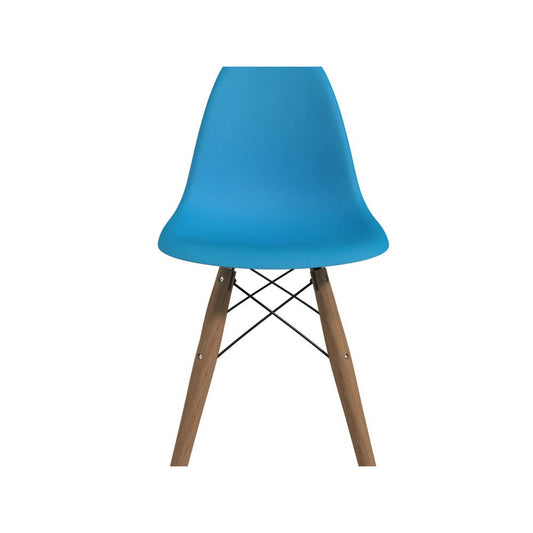 SET SILLA INFANTIL 2 PZAS REPLICA EAMES ORVAR AZUL 31X36X56CM