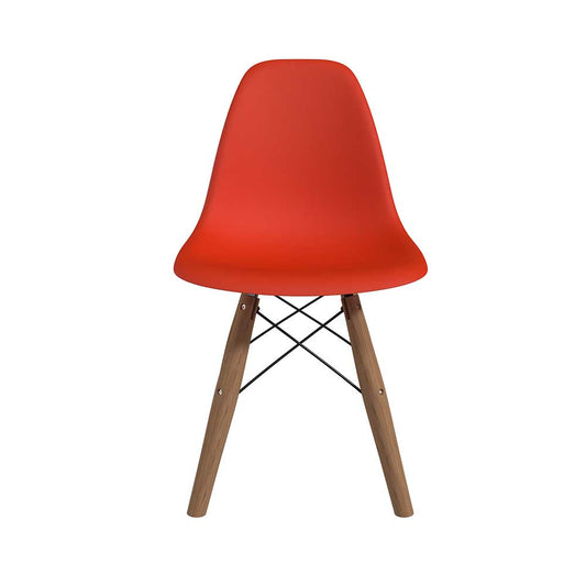 SET SILLA INFANTIL 2 PZAS REPLICA EAMES ORVAR NARANJA 31X36X56CM