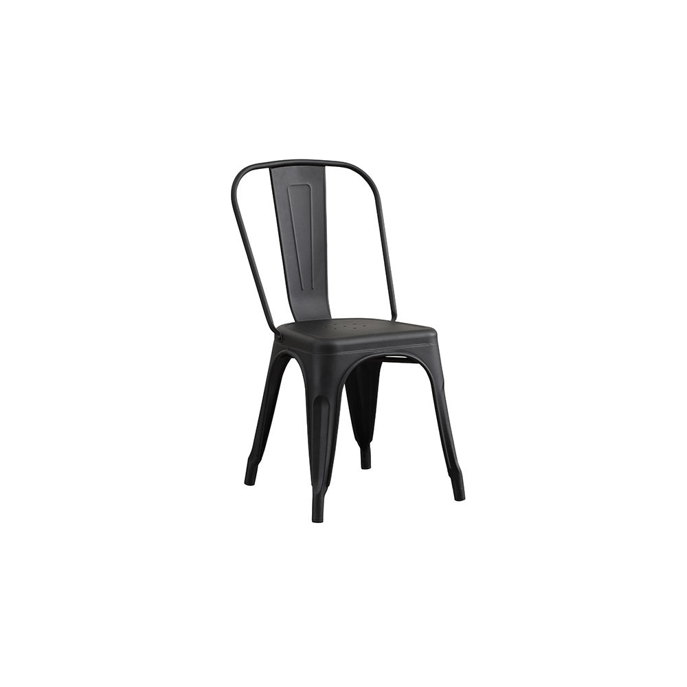 SET SILLA INDUSTRIAL LERNAEAN NEGRO 4 SILLAS 36X46X86CM