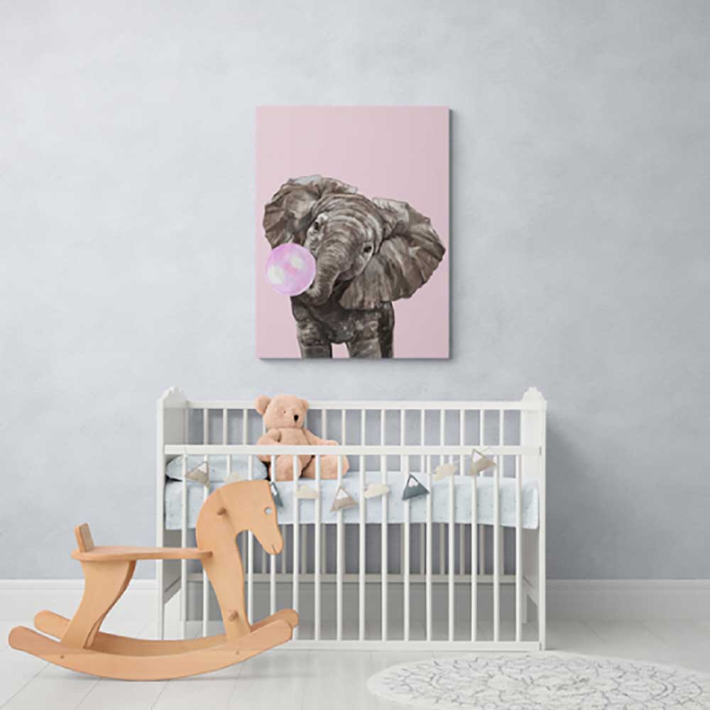 CANVAS ELEPHANT WITH BUBBLEGUM ISMENIA